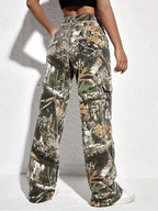 Camouflage Mid Rise Pants