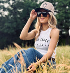 Women’s Varsity Tank-
Red Truck Cowboys