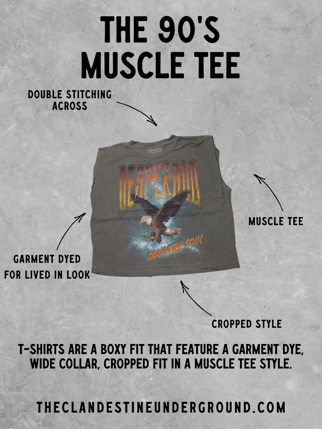 America's Favorite, American Sweetheart Cropped Muscle Tank