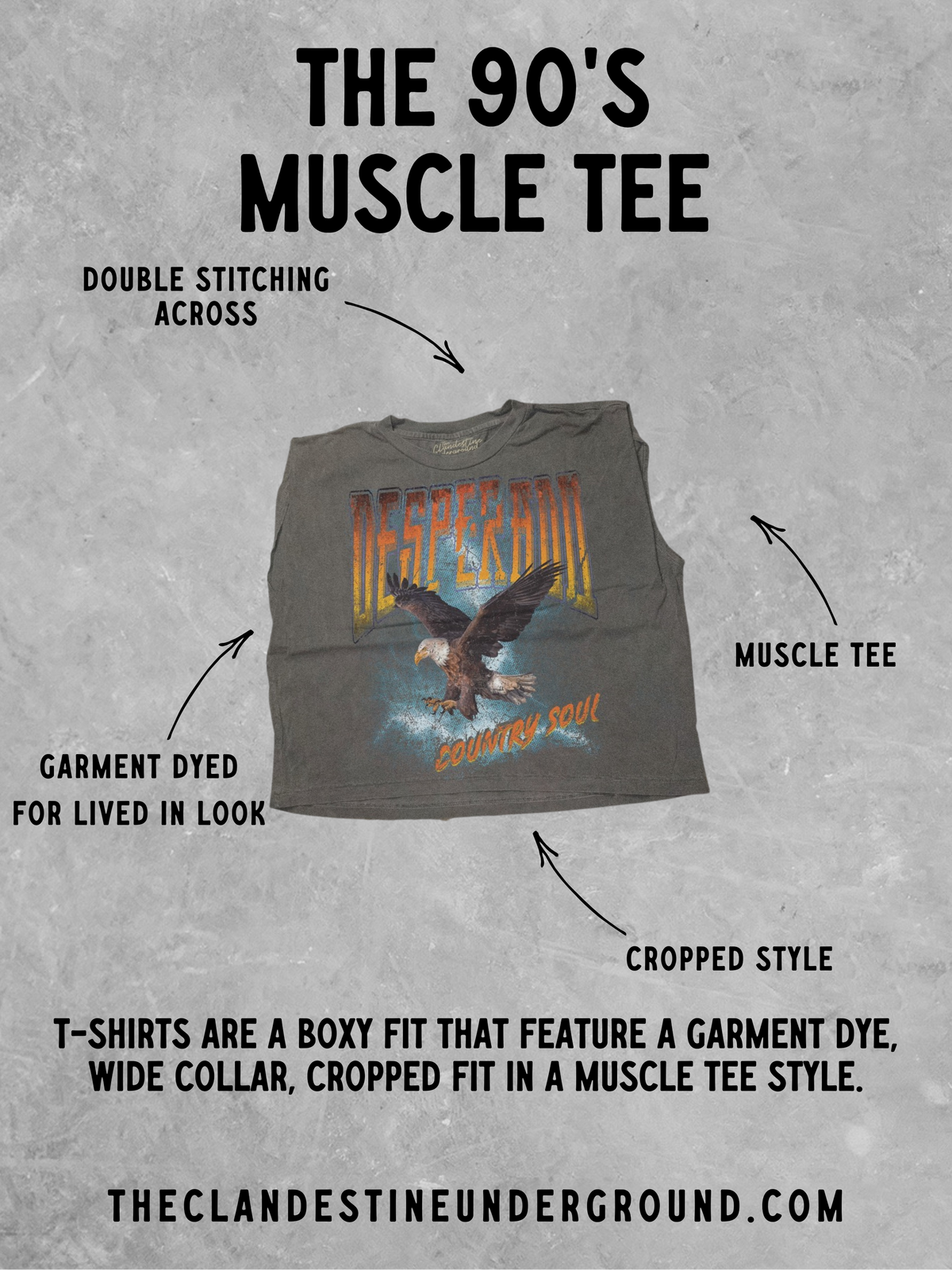 America's Favorite, American Sweetheart Cropped Muscle Tank
