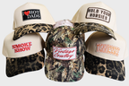 Hold Your Horsies // Embroidered Patch on Camo Structured Cap