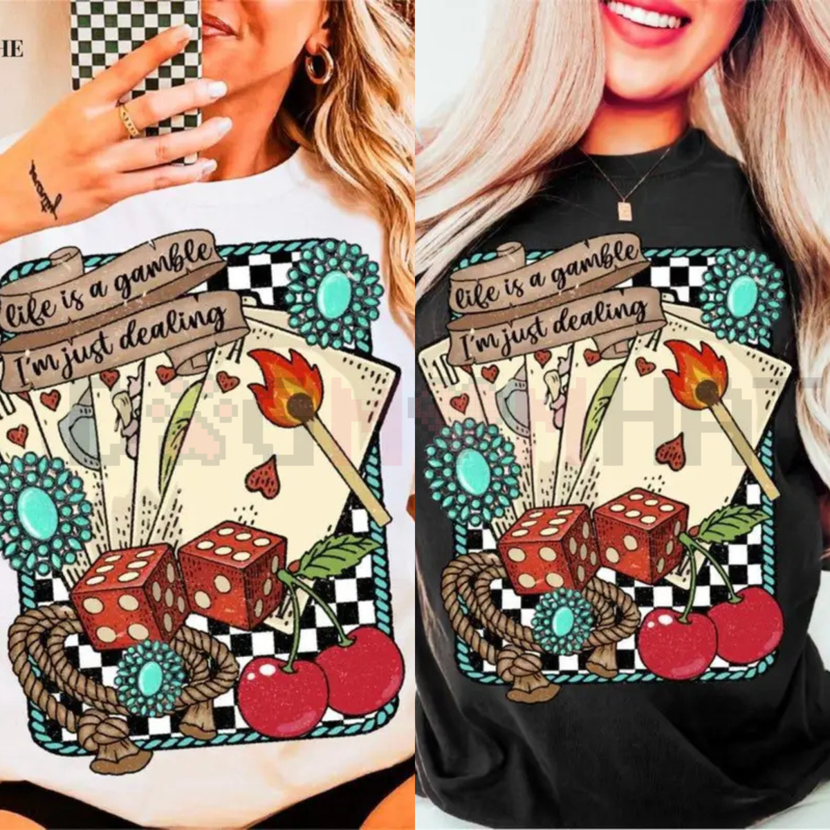 "Life is a Gamble" Retro Western Tee