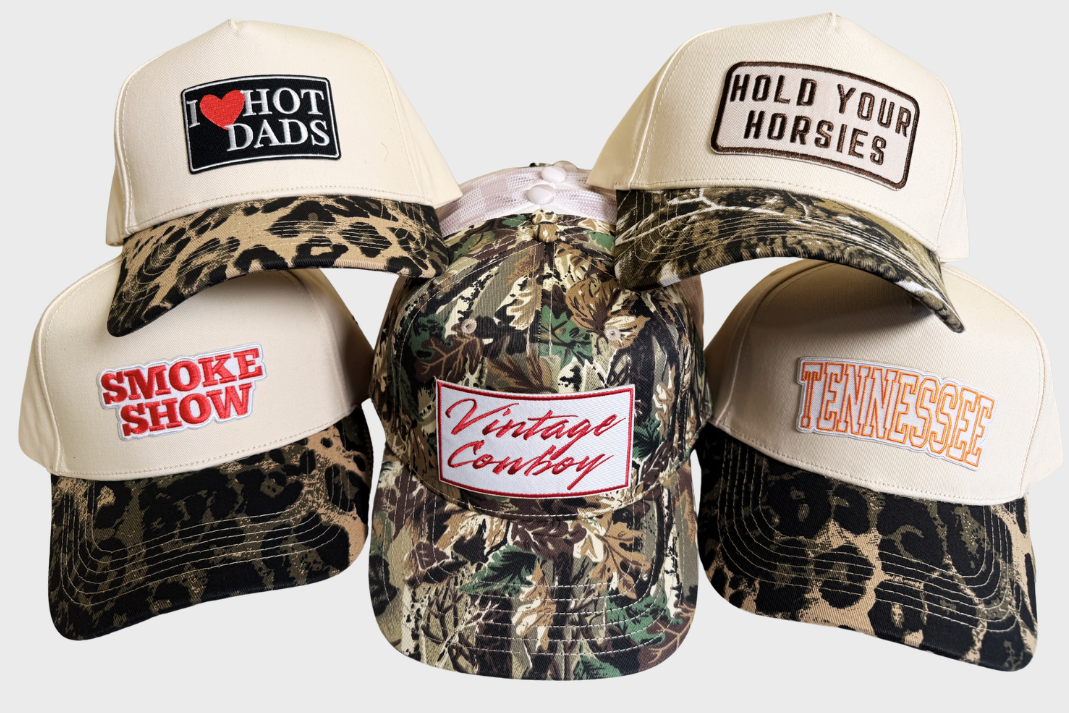 TENNESSEE // Embroidered Patch on Animal Camo Structured Cap