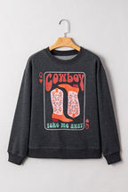 Western Cowboy Queen Drop Shoulder Sweatshirt