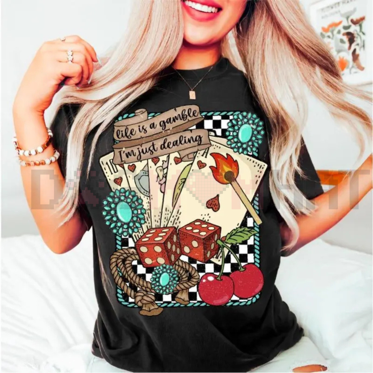 "Life is a Gamble" Retro Western Tee