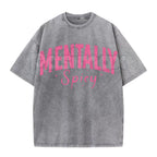 Mentally Spicy Washed T-Shirt – Funny Sarcastic Quote Tee, Vintage Oversized Graphic Shirt