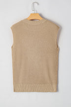 Western Cowboy Embroidered Round Neck Sleeveless Sweater