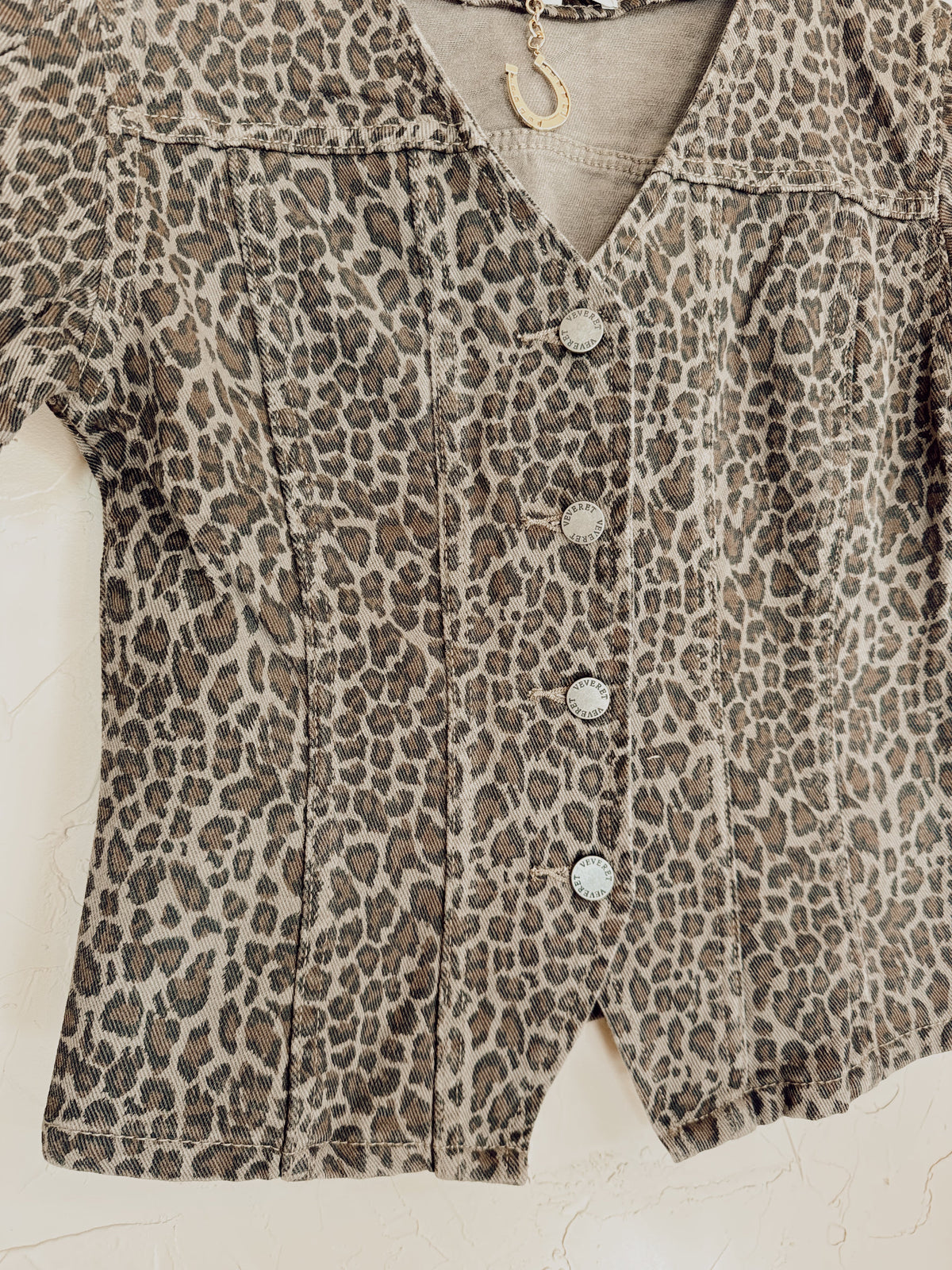 The Logan Leopard Denim Top