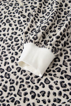 Leopard Corduroy Quarter-Zip Sweatshirt