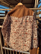 The Western Squares Pearl Snap Top