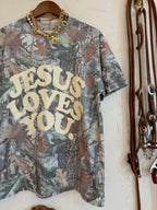 The Camo Jesus Loves You T-Shirt