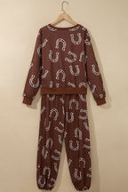 Western Horseshoe Sweatshirt & Drawstring Pant Set