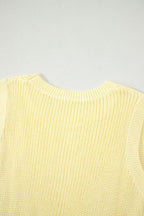 Solid Color Cropped Knit Knot Back Cutout Sweater Tank