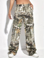 Camouflage Mid Rise Pants