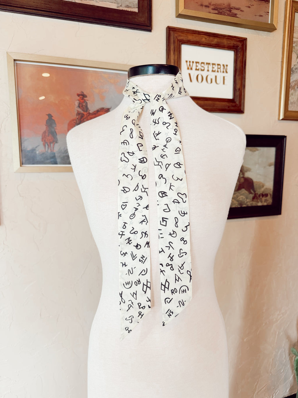 The Branded Twilly in Ivory