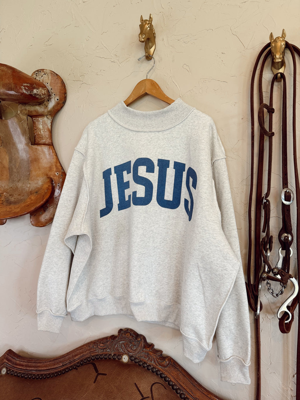 The Reversible Jesus Mock Neck Sweatshirt PREORDER