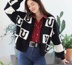The Horseshoe Cardigan in Black LARGE