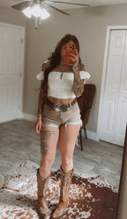 Liv Lace Trim Crop Top