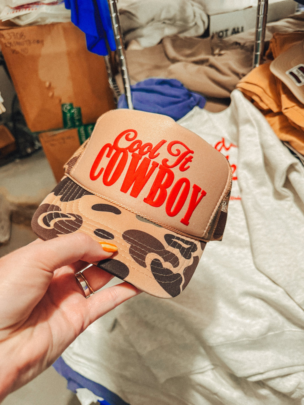Underground Original Design: Cool It Cowboy, Western Trucker Hat