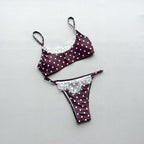 Bikini Sexy Stitching Lace Bikini Split Women Swimsuit Swisuit for Women