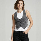 Top Product Washable Bandage Dress Women Cowboy Vest