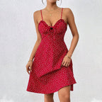 Women Clothing French Sexy Floral Small Sling Slim Fit Slim Backless Short Dress