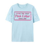 "Pink Collar Dollar" Western Graphic T-Shirt – Retro Marquee Sign Hot Pink Tee, Premium 100% Cotton Desert Rodeo Top, Soft Lived-In Heavyweight Cowgirl Hustle Shirt, Made in USA