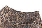 WhereMery Retro Leopard Print Seguins Shiny Chic Short Pants Y2K Spring Women's Fashion Night Club Streetwear Women Mini Bottoms