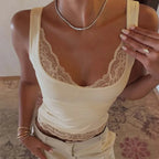 FDYOUI Chic Lace Patchwork Tank Tops for Women 2026 Summer Sleeveless Slim T-shirt Ladies Crop Top Y2K Streetwear Pink Corset