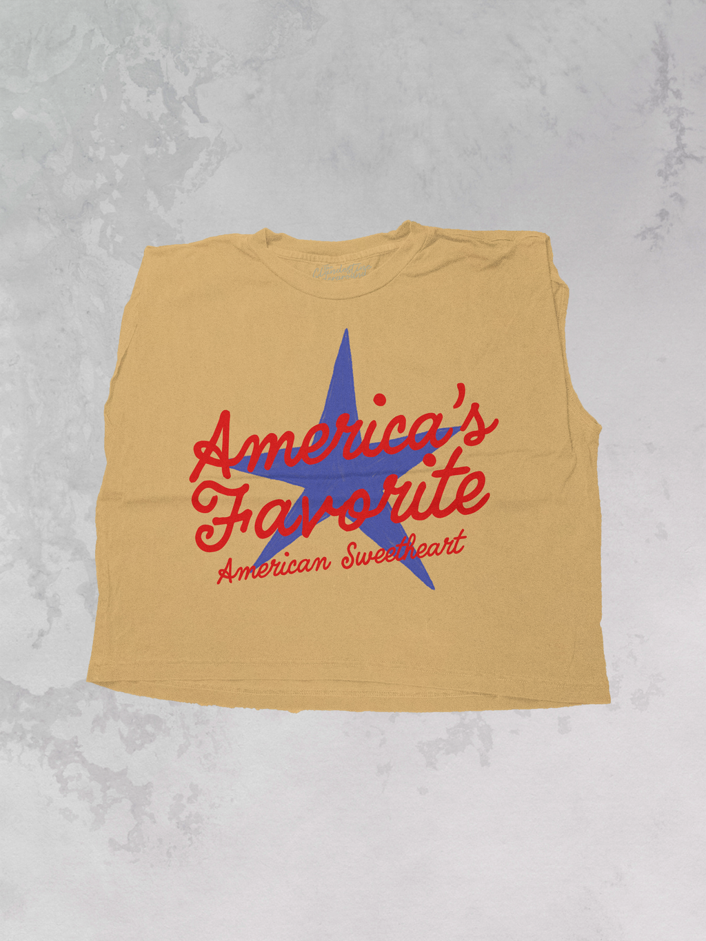 America's Favorite, American Sweetheart Cropped Muscle Tank
