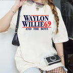 Vintage Country Music-Inspired T-Shirt – ’69 and the Boys Graphic Western Shirt, Retro Unisex Tee