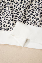 Leopard Corduroy Quarter-Zip Sweatshirt