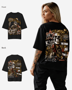 G West Womens Being Enlightened Acid Wash Premium Oversized Tee