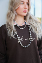"Howdy" Embroidered Western Sweatshirt — Soft Gildan Fabric Cowboy Welcome