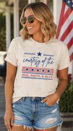 Courtesy of the Red White and Blue Graphic Graphic Star Tee