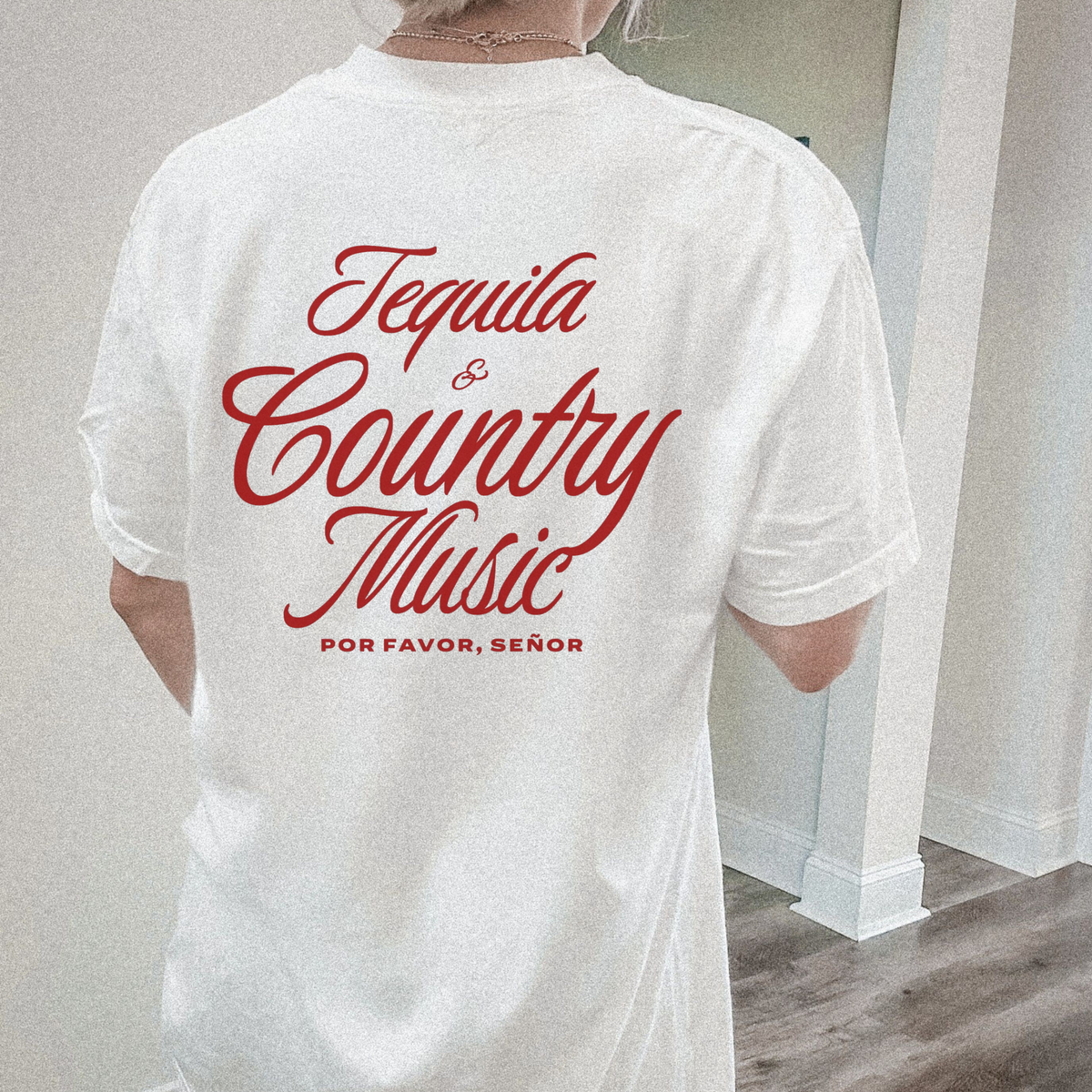 Tequila & Country Music Graphic Tee – Western Cowgirl  T-Shirt